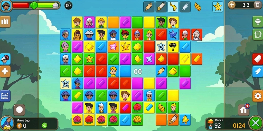 Interaksi sosial dengan teman di dalam game.